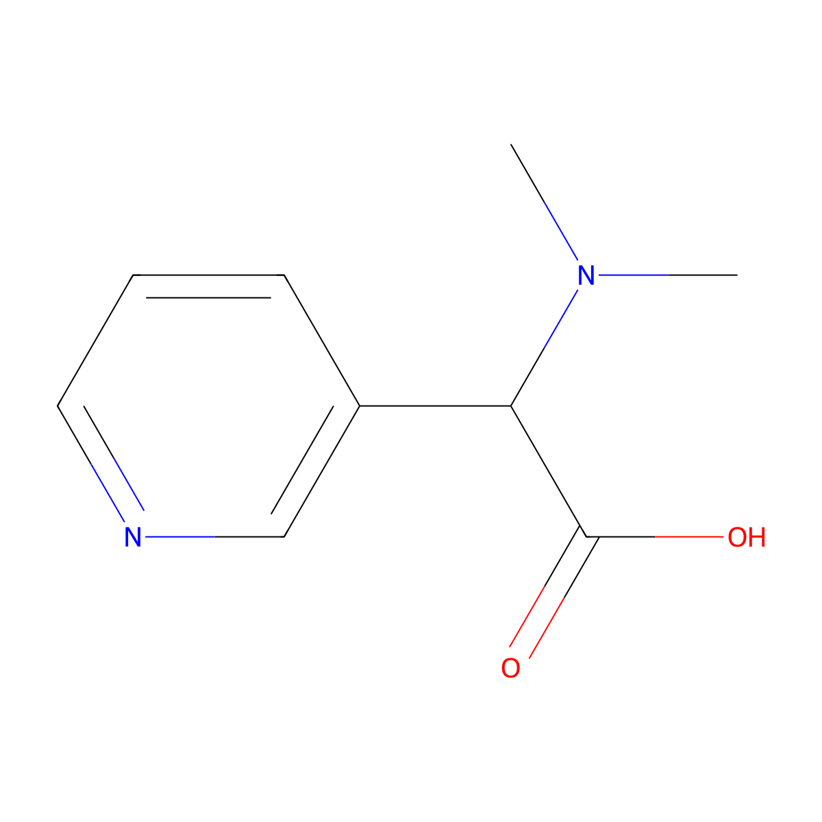 2-(Dimethylamino)-2-(pyridin-3-yl)acetic acid molecular structure, CAS 1007878-73-0