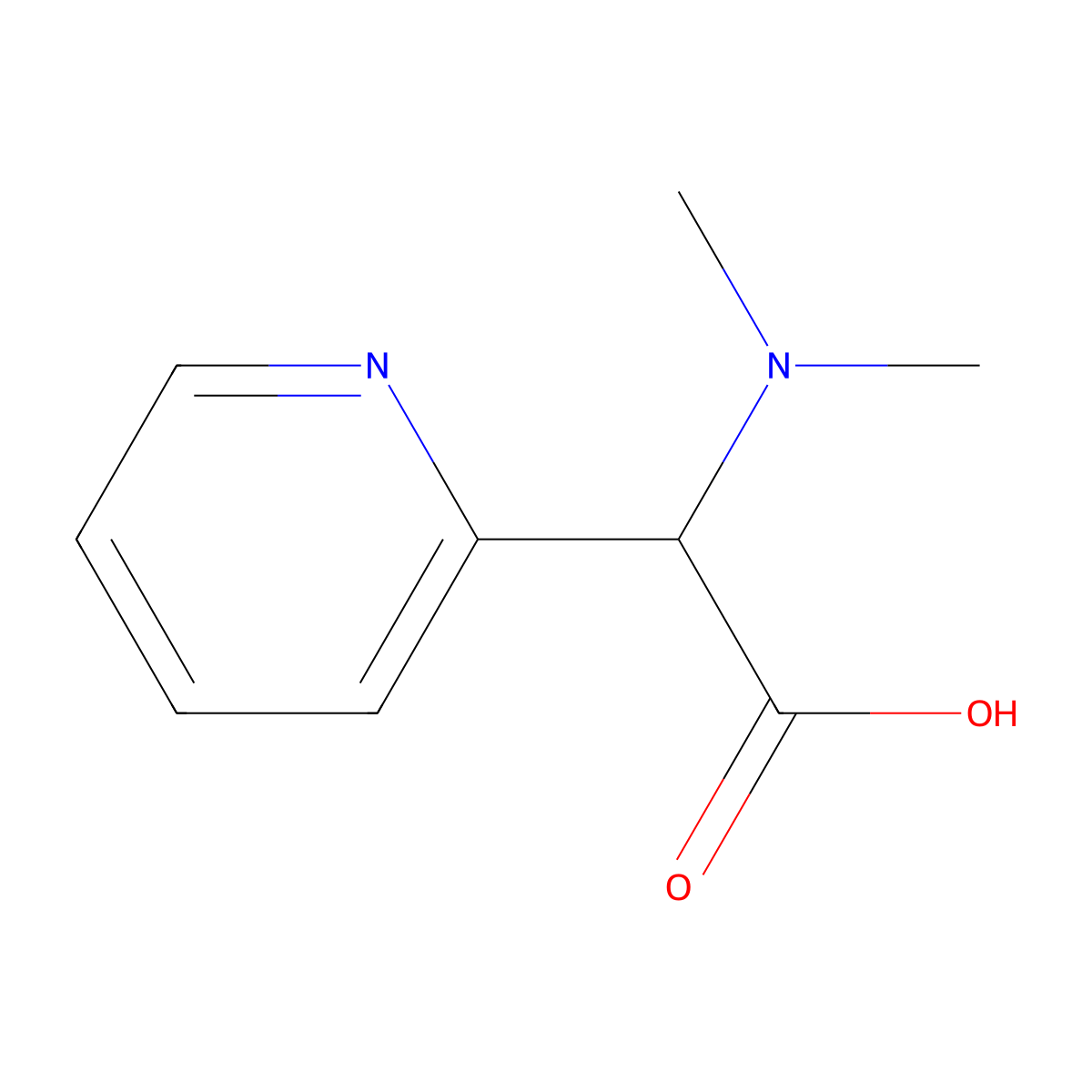 2-(Dimethylamino)-2-(pyridin-2-yl)acetic acid molecular structure, CAS 1007878-75-2