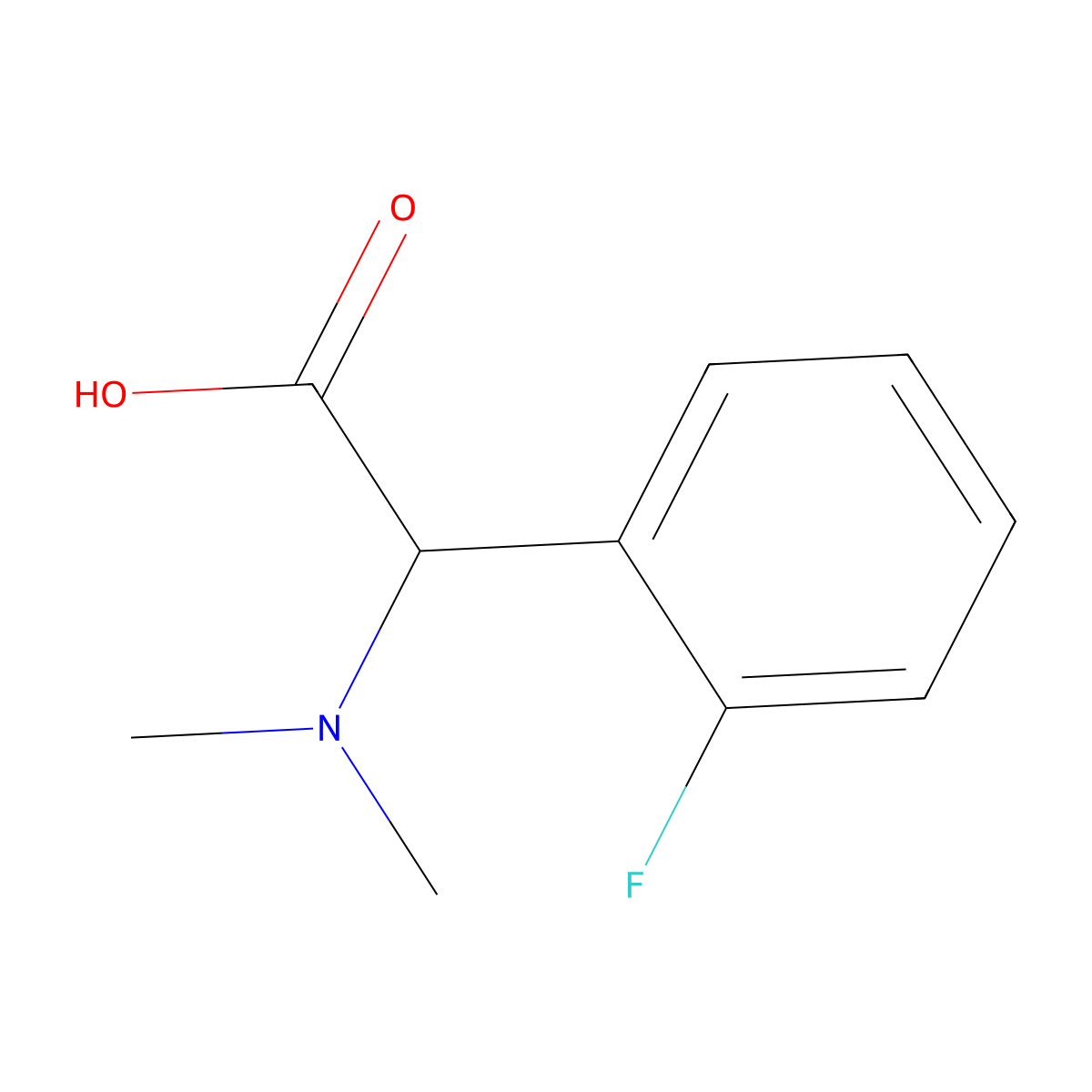 2-(Dimethylamino)-2-(2-fluorophenyl)acetic acid molecular structure, CAS 1007878-86-5