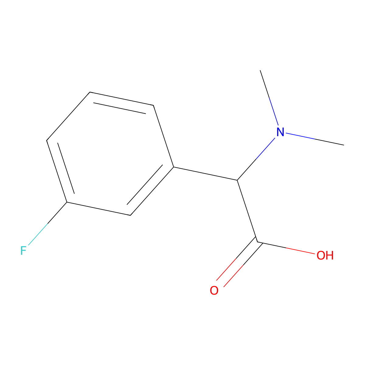 2-(Dimethylamino)-2-(3-fluorophenyl)acetic acid molecular structure, CAS 1007878-88-7