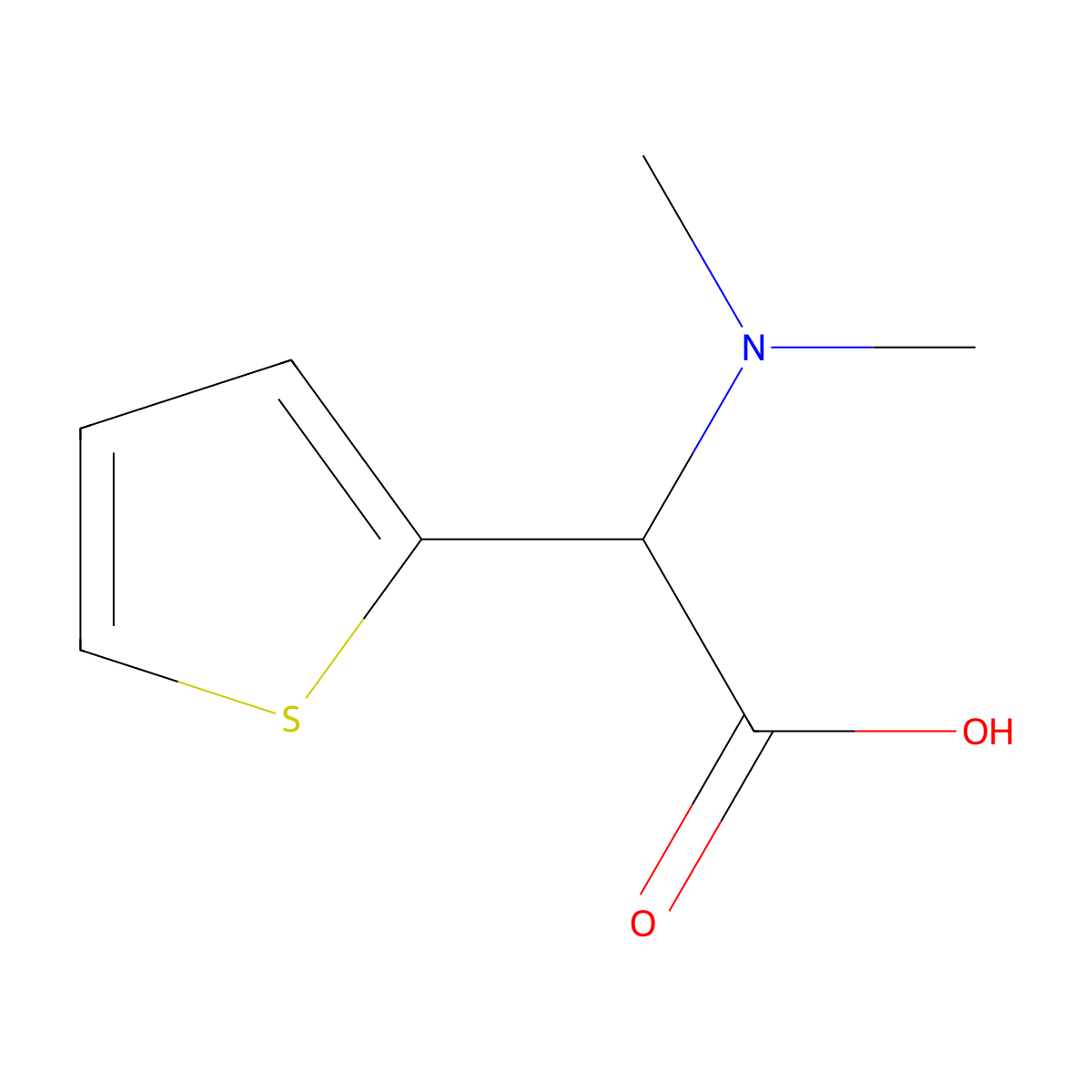 2-(Dimethylamino)-2-(thiophen-2-yl)acetic acid molecular structure, CAS 1007878-98-9
