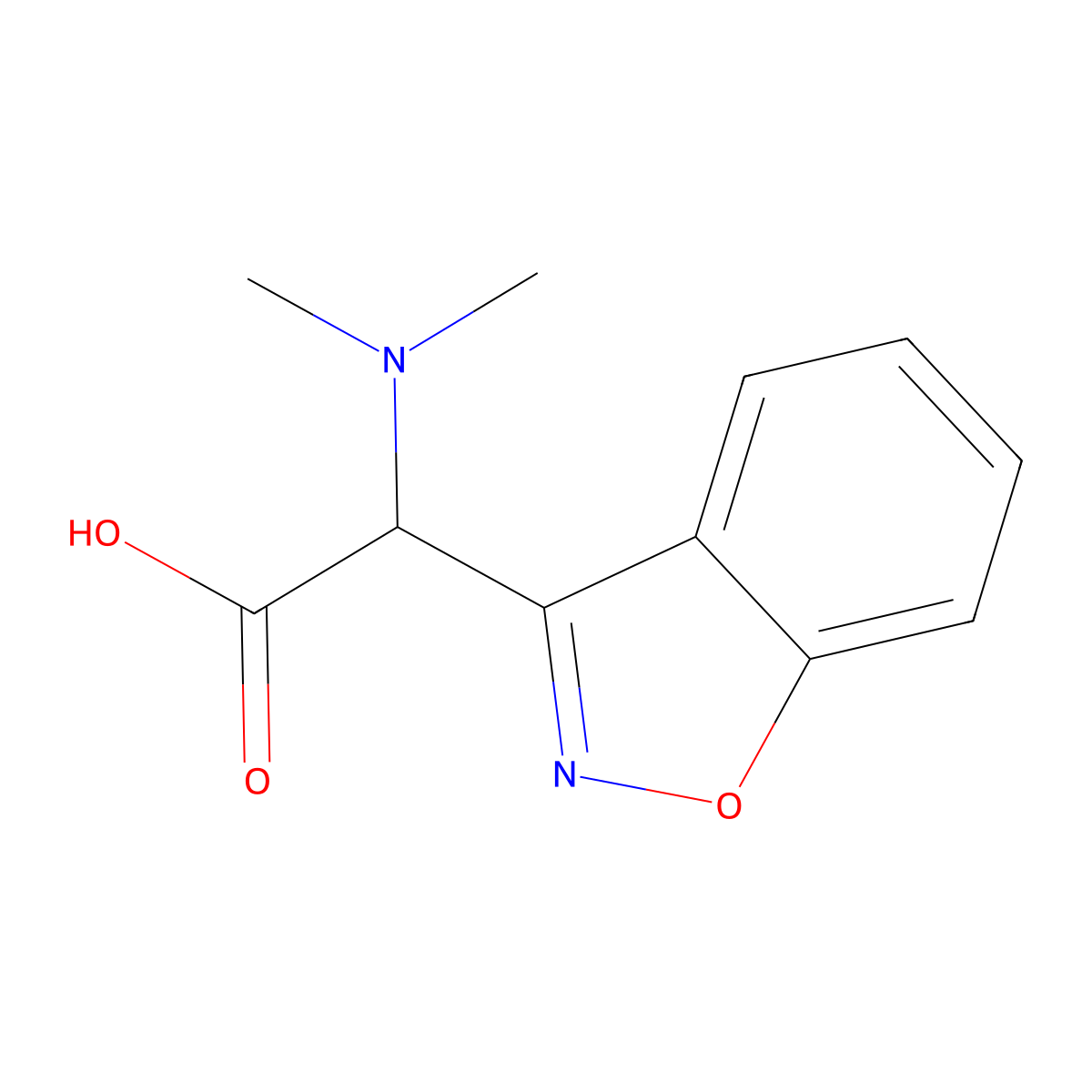 2-(Benzo[d]isoxazol-3-yl)-2-(dimethylamino)acetic acid molecular structure, CAS 1007879-02-8