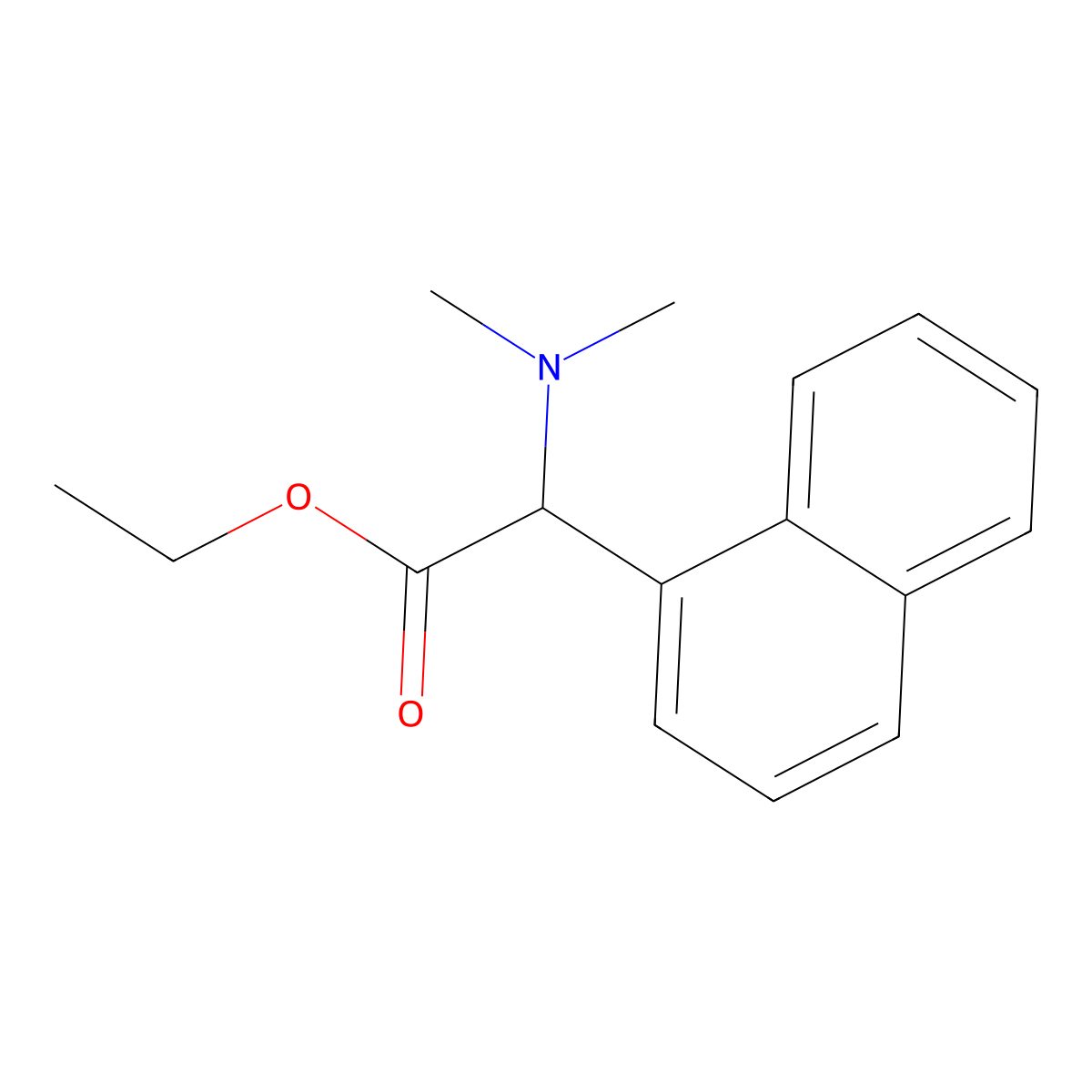 Ethyl 2-(dimethylamino)-2-(naphthalen-1-yl)acetate molecular structure, CAS 1007879-52-8