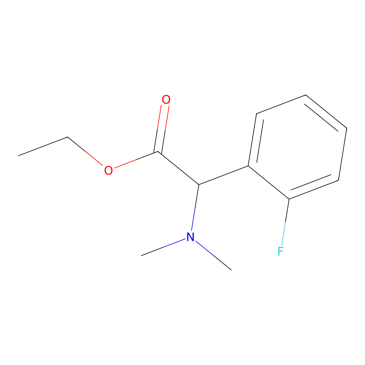 Ethyl 2-(dimethylamino)-2-(2-fluorophenyl)acetate molecular structure, CAS 1007879-58-4
