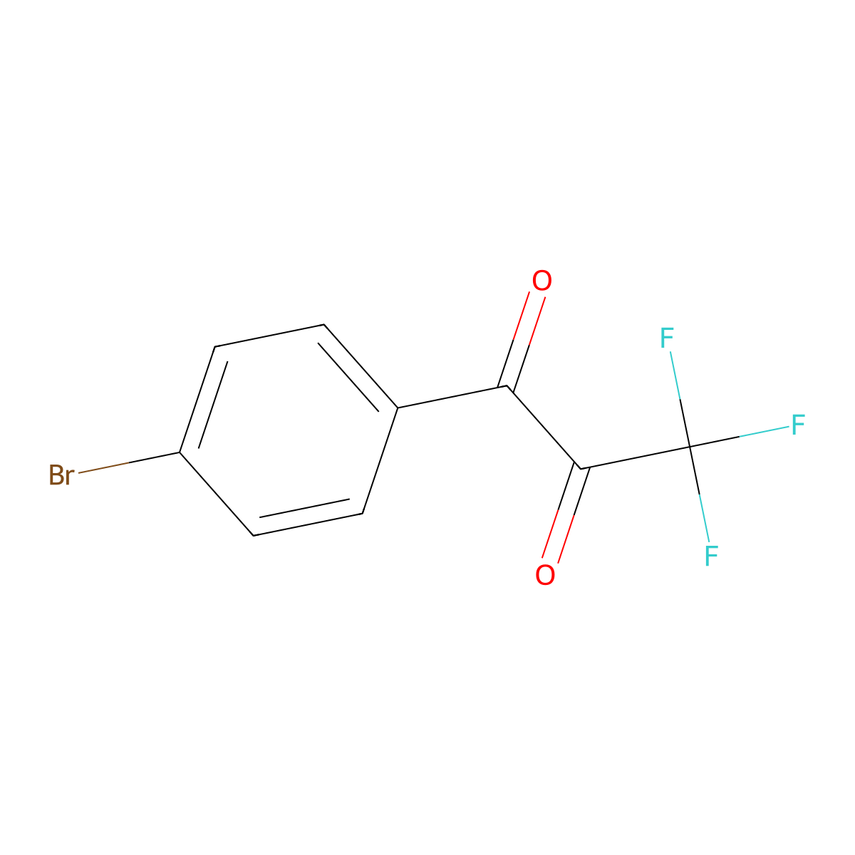 1-(4-Bromophenyl)-3,3,3-trifluoropropane-1,2-dione molecular structure, CAS 1007884-96-9