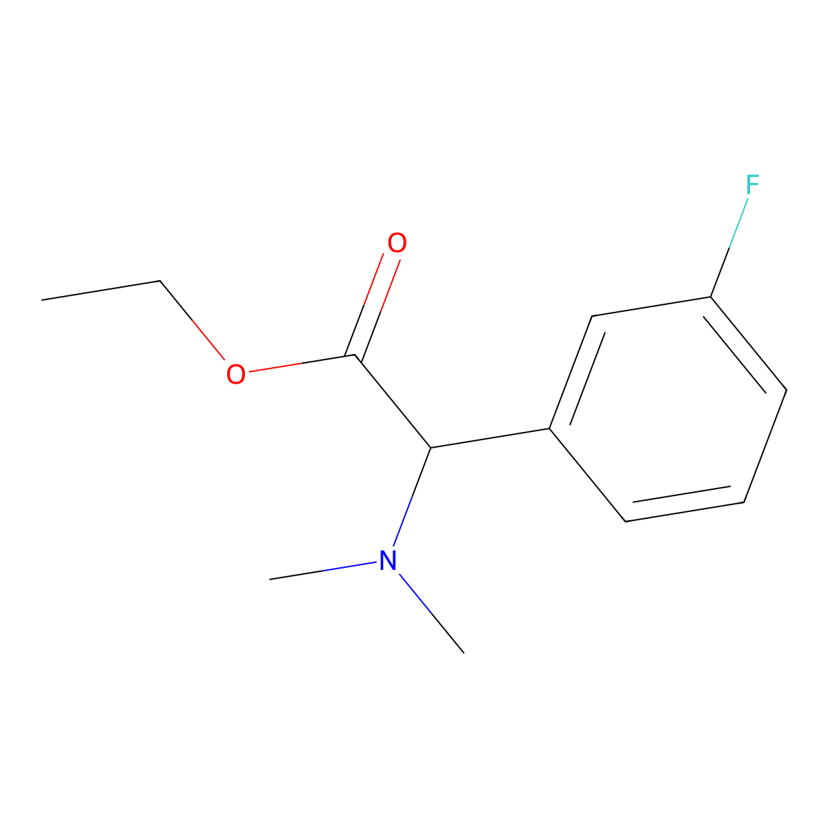 Ethyl 2-(dimethylamino)-2-(3-fluorophenyl)acetate molecular structure, CAS 1007885-45-1