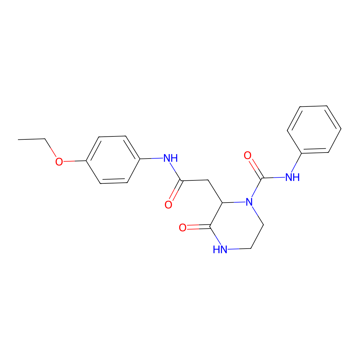 2-{2-[(4-ethoxyphenyl)amino]-2-oxoethyl}-3-oxo-N-phenylpiperazine-1-carboxamide molecular structure, CAS 1007886-56-7
