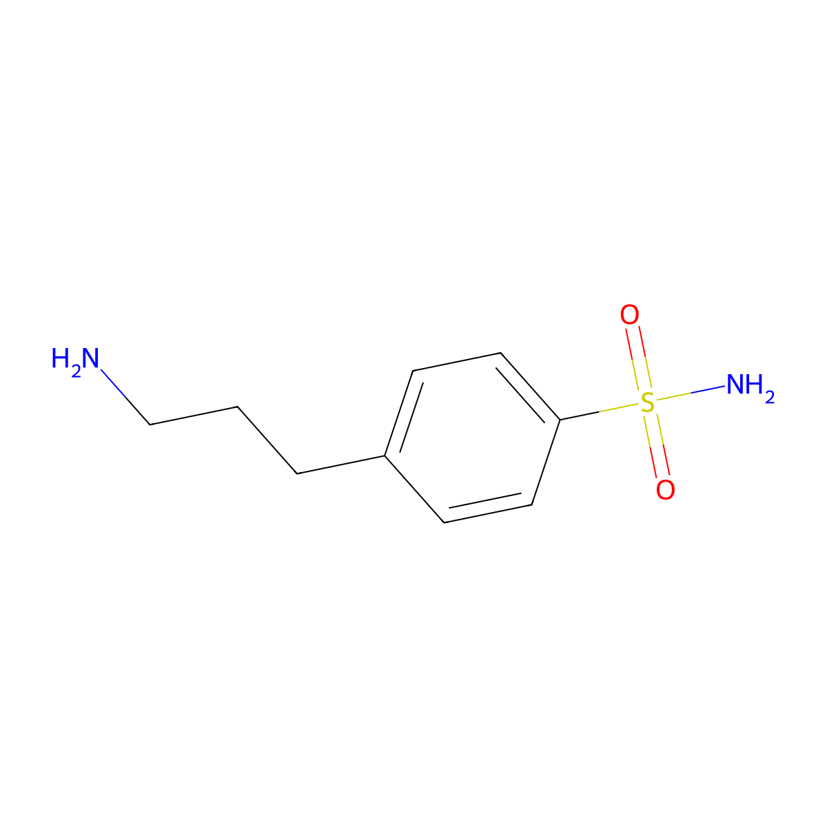 4-(3-Aminopropyl)benzenesulfonamide molecular structure, CAS 10079-78-4
