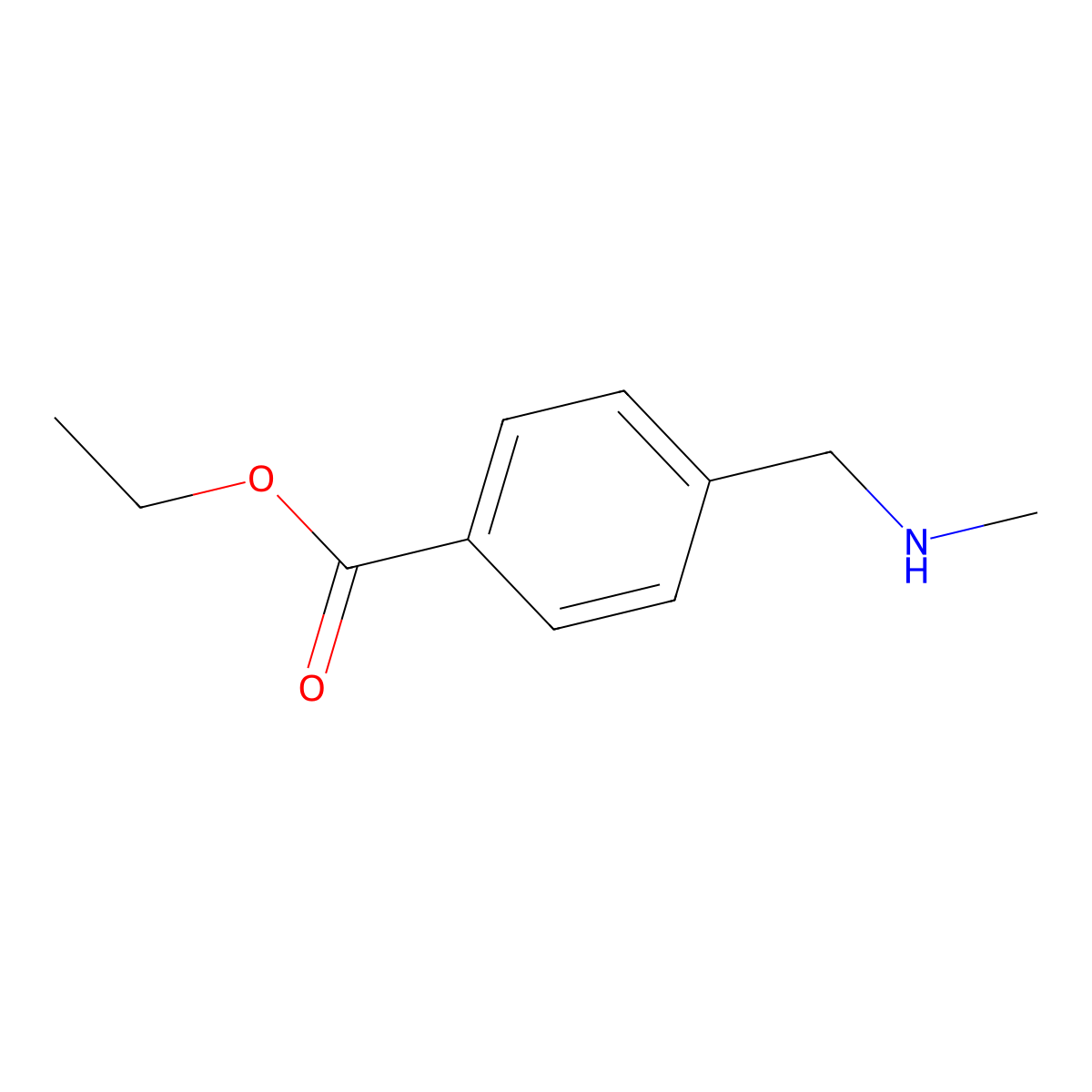 Ethyl 4-[(methylamino)methyl]benzoate molecular structure, CAS 1007912-85-7