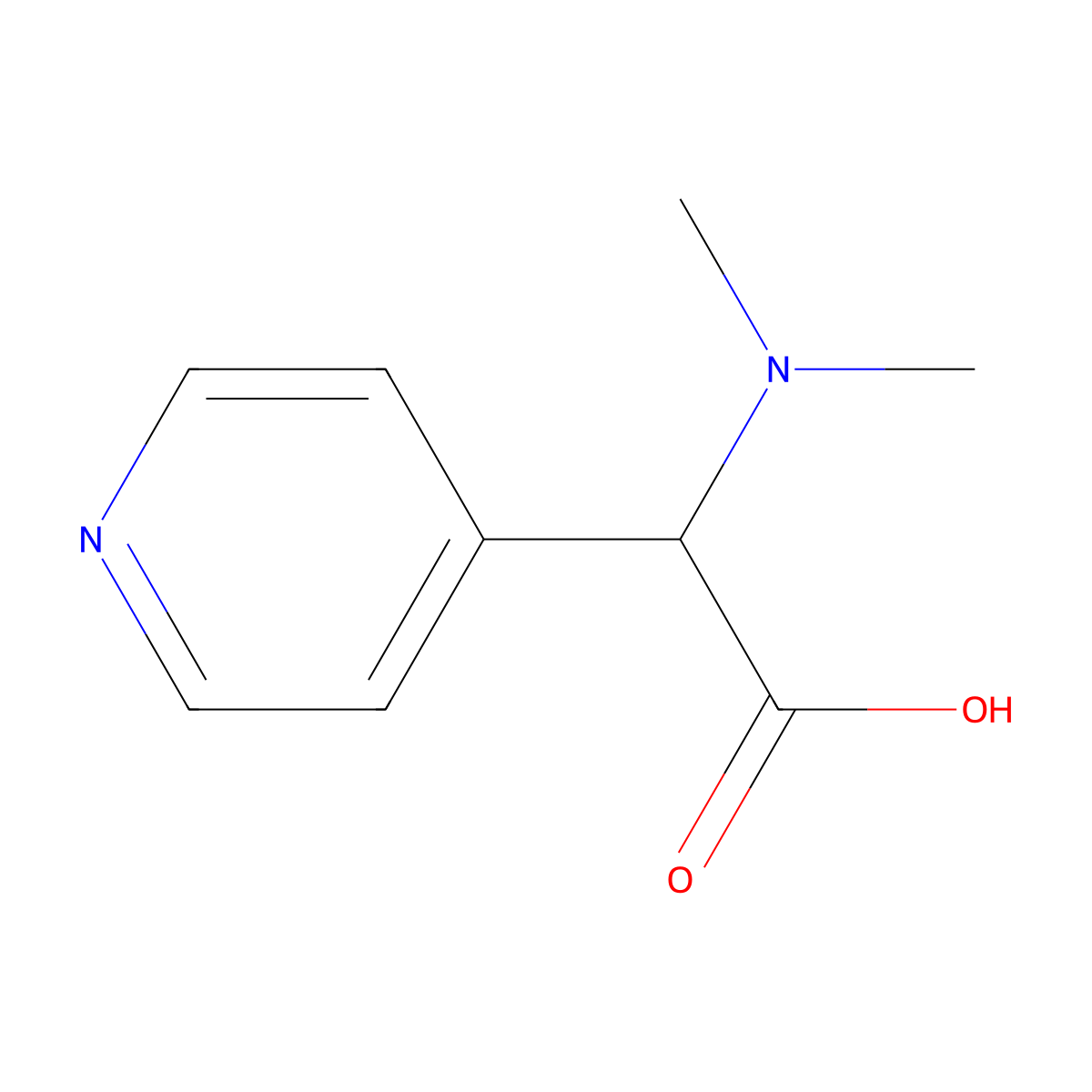2-(Dimethylamino)-2-(pyridin-4-yl)acetic acid molecular structure, CAS 1007912-98-2
