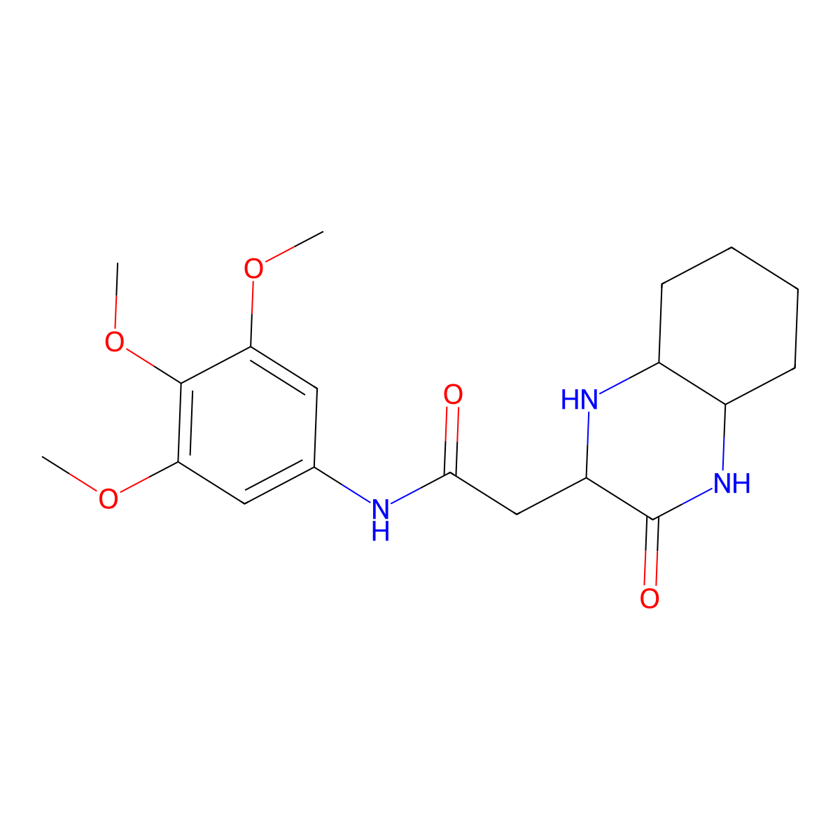 2-(3-oxodecahydroquinoxalin-2-yl)-N-(3,4,5-trimethoxyphenyl)acetamide molecular structure, CAS 1007916-70-2