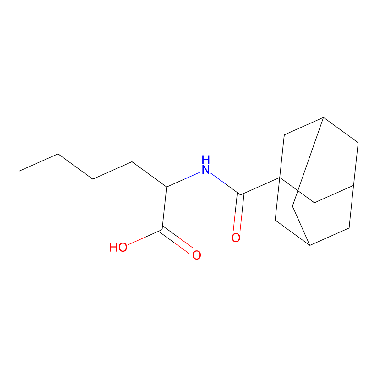 2-[(1-Adamantylcarbonyl)amino]hexanoic acid molecular structure, CAS 1007919-71-2