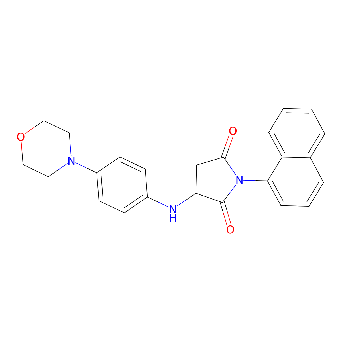 3-{[4-(Morpholin-4-yl)phenyl]amino}-1-(naphthalen-1-yl)pyrrolidine-2,5-dione molecular structure, CAS 1007919-98-3