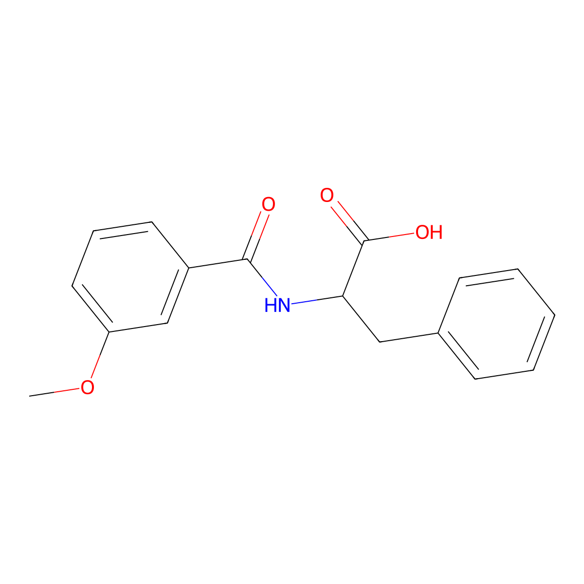 2-[(3-Methoxybenzoyl)amino]-3-phenylpropanoic acid molecular structure, CAS 1007920-78-6