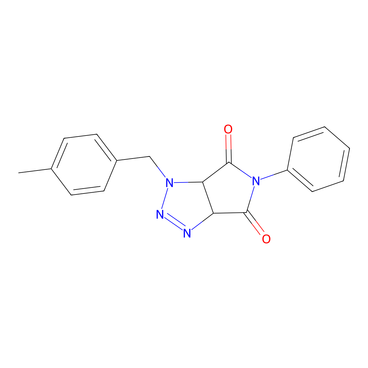 1-(4-methylbenzyl)-5-phenyl-1,6a-dihydropyrrolo[3,4-d][1,2,3]triazole-4,6(3aH,5H)-dione molecular structure, CAS 1007921-53-0