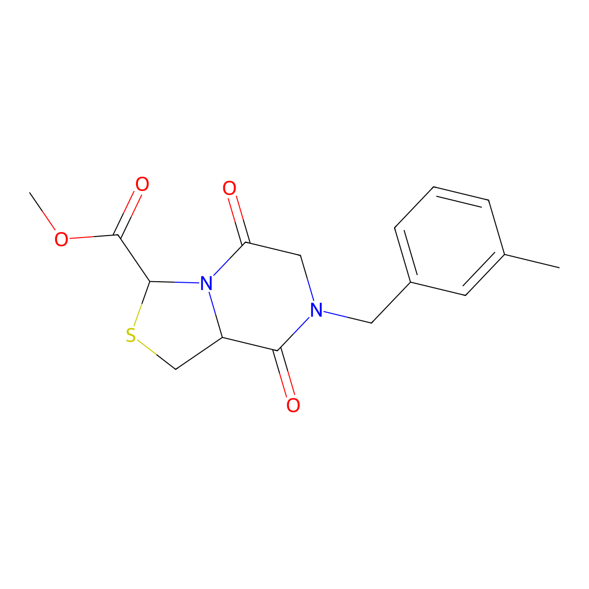 Methyl 7-(3-methylbenzyl)-5,8-dioxohexahydro[1,3]thiazolo[3,4-a]pyrazine-3-carboxylate molecular structure, CAS 1007922-31-7