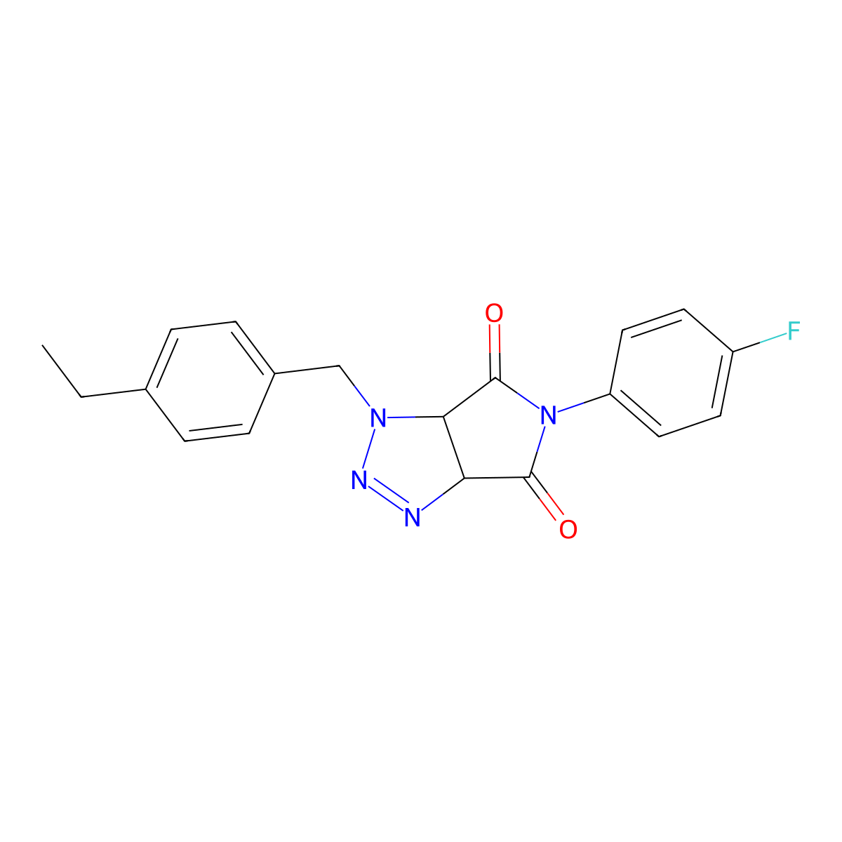 1-(4-ethylbenzyl)-5-(4-fluorophenyl)-3a,6a-dihydropyrrolo[3,4-d][1,2,3]triazole-4,6(1H,5H)-dione molecular structure, CAS 1007922-39-5
