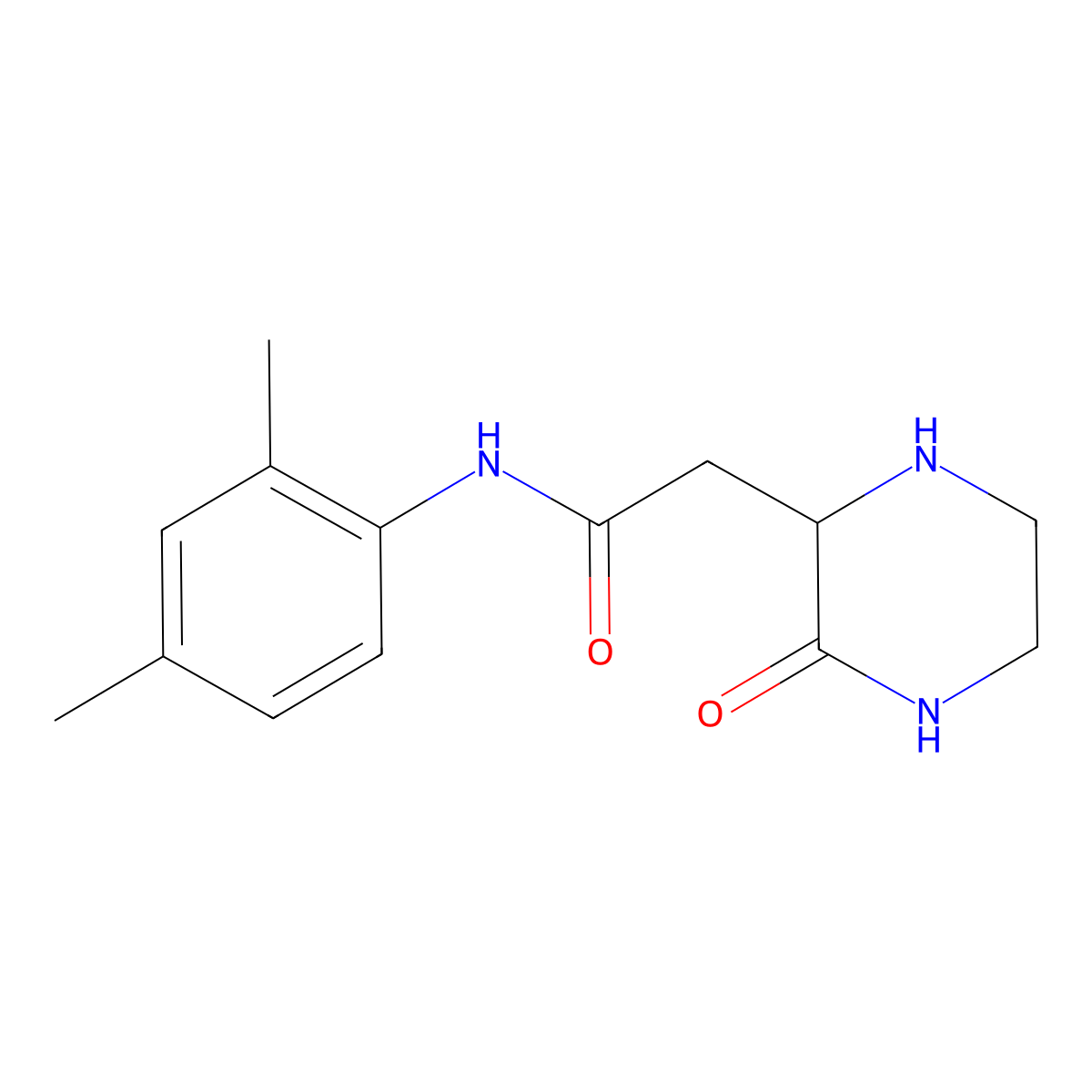 N-(2,4-dimethylphenyl)-2-(3-oxopiperazin-2-yl)acetamide molecular structure, CAS 1007923-39-8