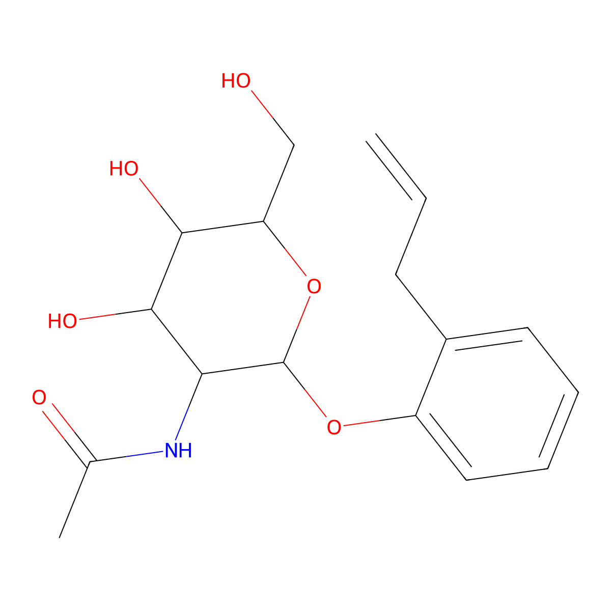 N-[4,5-dihydroxy-6-(hydroxymethyl)-2-[2-(prop-2-en-1-yl)phenoxy]oxan-3-yl]acetamide molecular structure, CAS 1007924-54-0