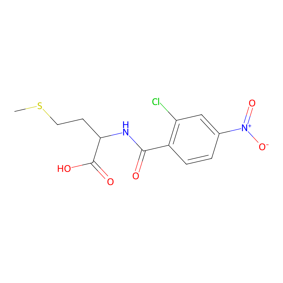 2-[(2-Chloro-4-nitrophenyl)formamido]-4-(methylsulfanyl)butanoic acid molecular structure, CAS 1007926-49-9