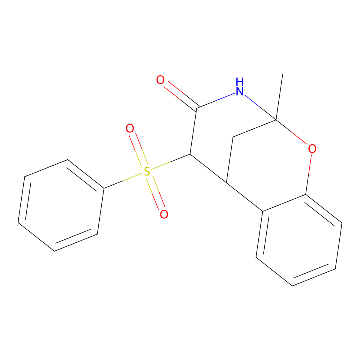 12-(Benzenesulfonyl)-9-methyl-8-oxa-10-azatricyclo[7.3.1.0^{2,7}]trideca-2,4,6-trien-11-one molecular structure, CAS 1007928-70-2