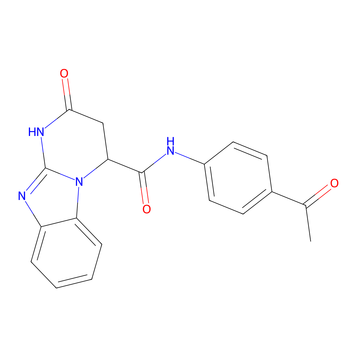 N-(4-acetylphenyl)-2-oxo-1,2,3,4-tetrahydropyrimido[1,2-a]benzimidazole-4-carboxamide molecular structure, CAS 1007931-40-9