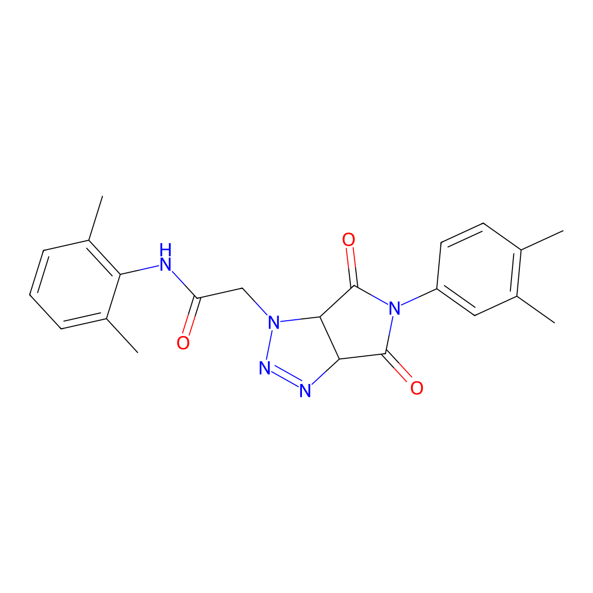 N-(2,6-dimethylphenyl)-2-[5-(3,4-dimethylphenyl)-4,6-dioxo-4,5,6,6a-tetrahydropyrrolo[3,4-d][1,2,3]triazol-1(3aH)-yl]acetamide molecular structure, CAS 1007932-49-1
