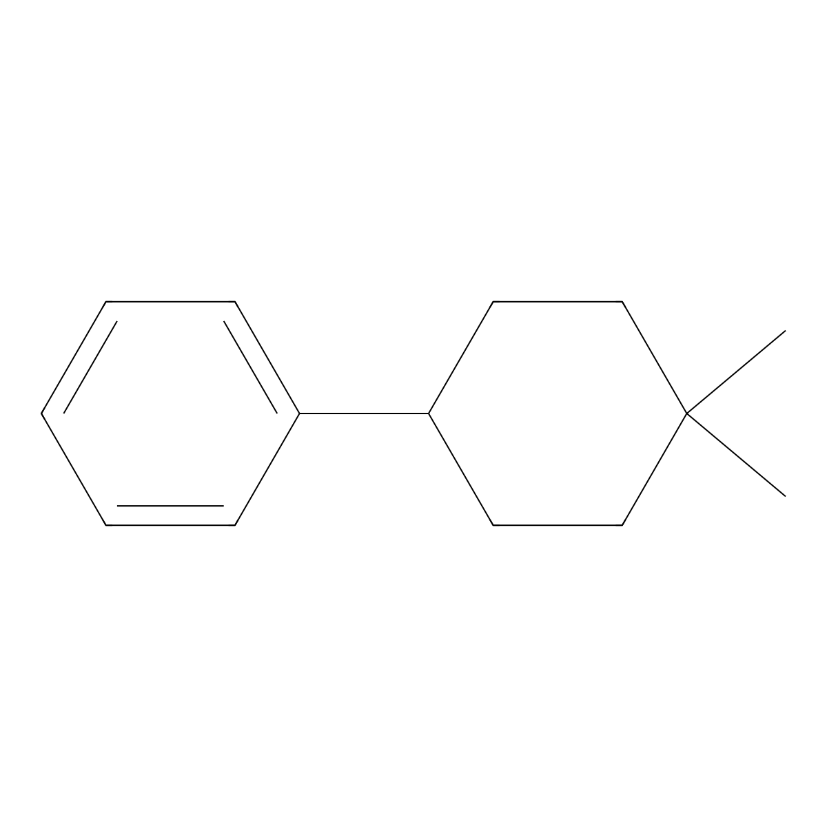 (4,4-Dimethylcyclohexyl)benzene molecular structure, CAS 100794-17-0