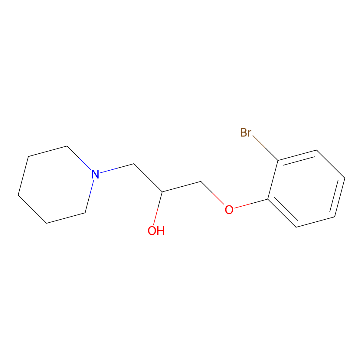 1-(2-Bromophenoxy)-3-piperidin-1-ylpropan-2-ol molecular structure, CAS 100794-31-8