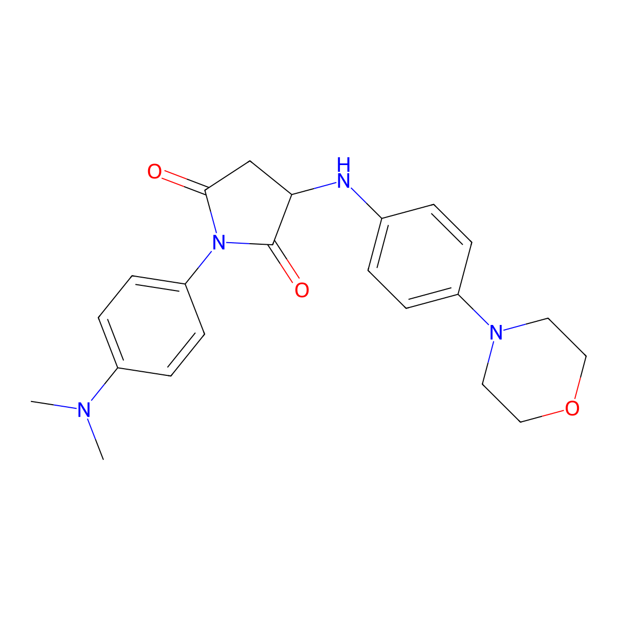 1-[4-(Dimethylamino)phenyl]-3-[4-(4-morpholinyl)anilino]pyrrolidine-2,5-dione molecular structure, CAS 1007958-90-8