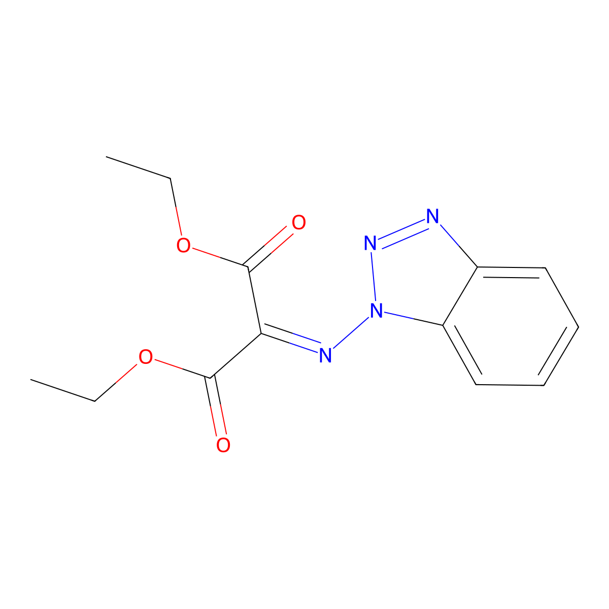 Diethyl 1-(benzotriazolylimino)malonate molecular structure, CAS 100796-79-0