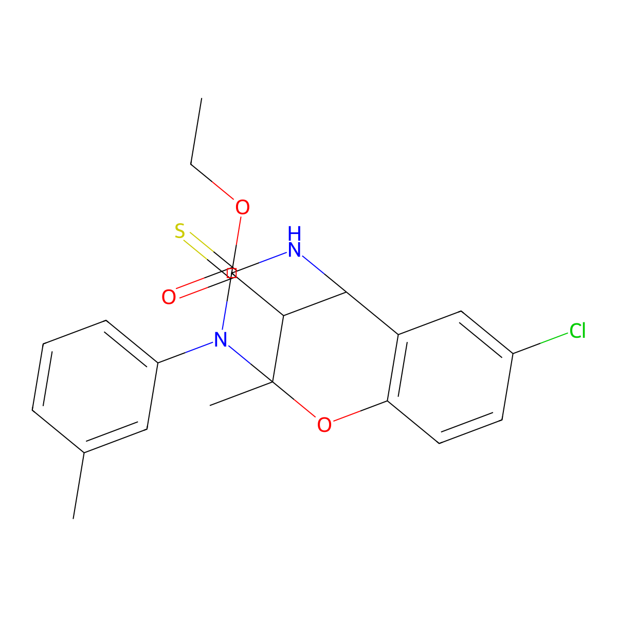 ethyl 8-chloro-2-methyl-3-(3-methylphenyl)-4-thioxo-3,4,5,6-tetrahydro-2H-2,6-methano-1,3,5-benzoxadiazocine-11-carboxylate molecular structure, CAS 1007982-11-7