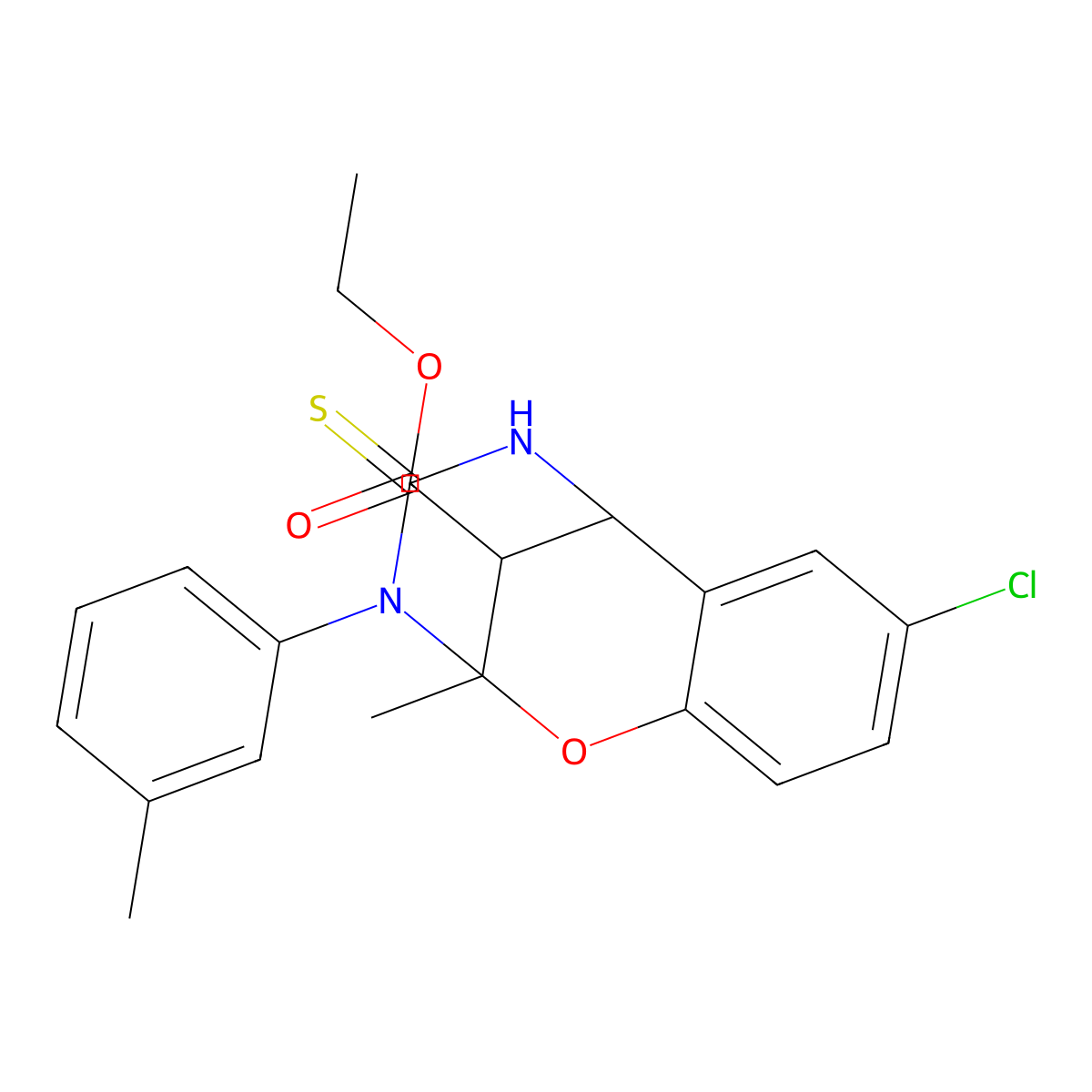ethyl 8-chloro-2-methyl-3-(3-methylphenyl)-4-thioxo-3,4,5,6-tetrahydro-2H-2,6-methano-1,3,5-benzoxadiazocine-11-carboxylate molecular structure, CAS 1007982-11-7