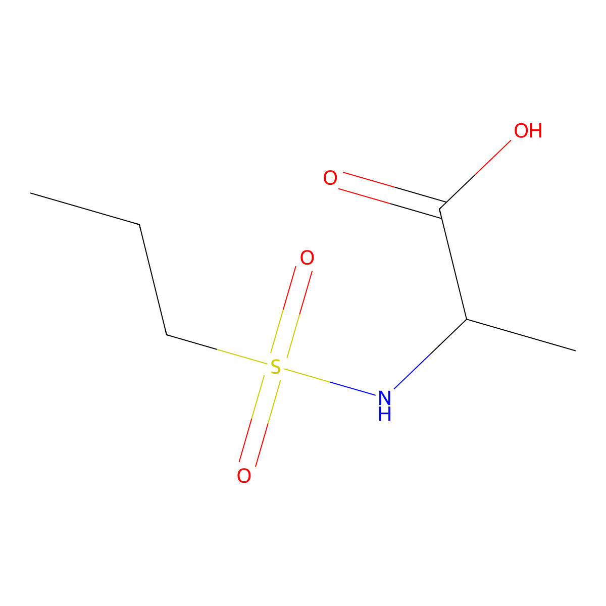 2-(Propane-1-sulfonamido)propanoic acid molecular structure, CAS 1007984-55-5