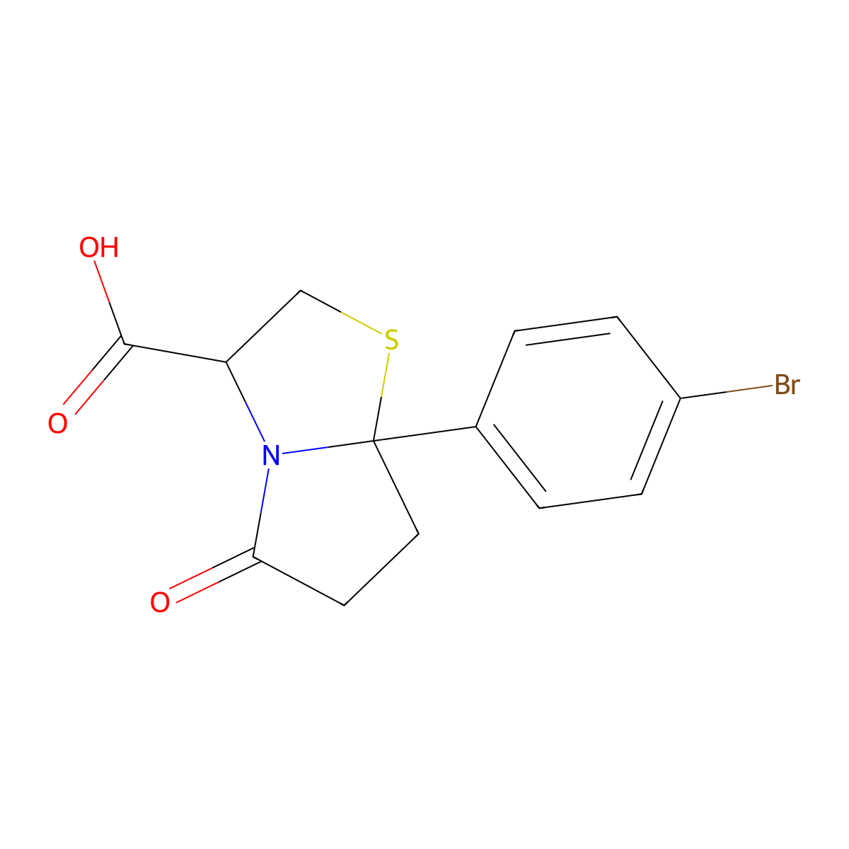 7a-(4-Bromophenyl)-5-oxo-hexahydropyrrolo[2,1-b][1,3]thiazole-3-carboxylic acid molecular structure, CAS 1007999-08-7