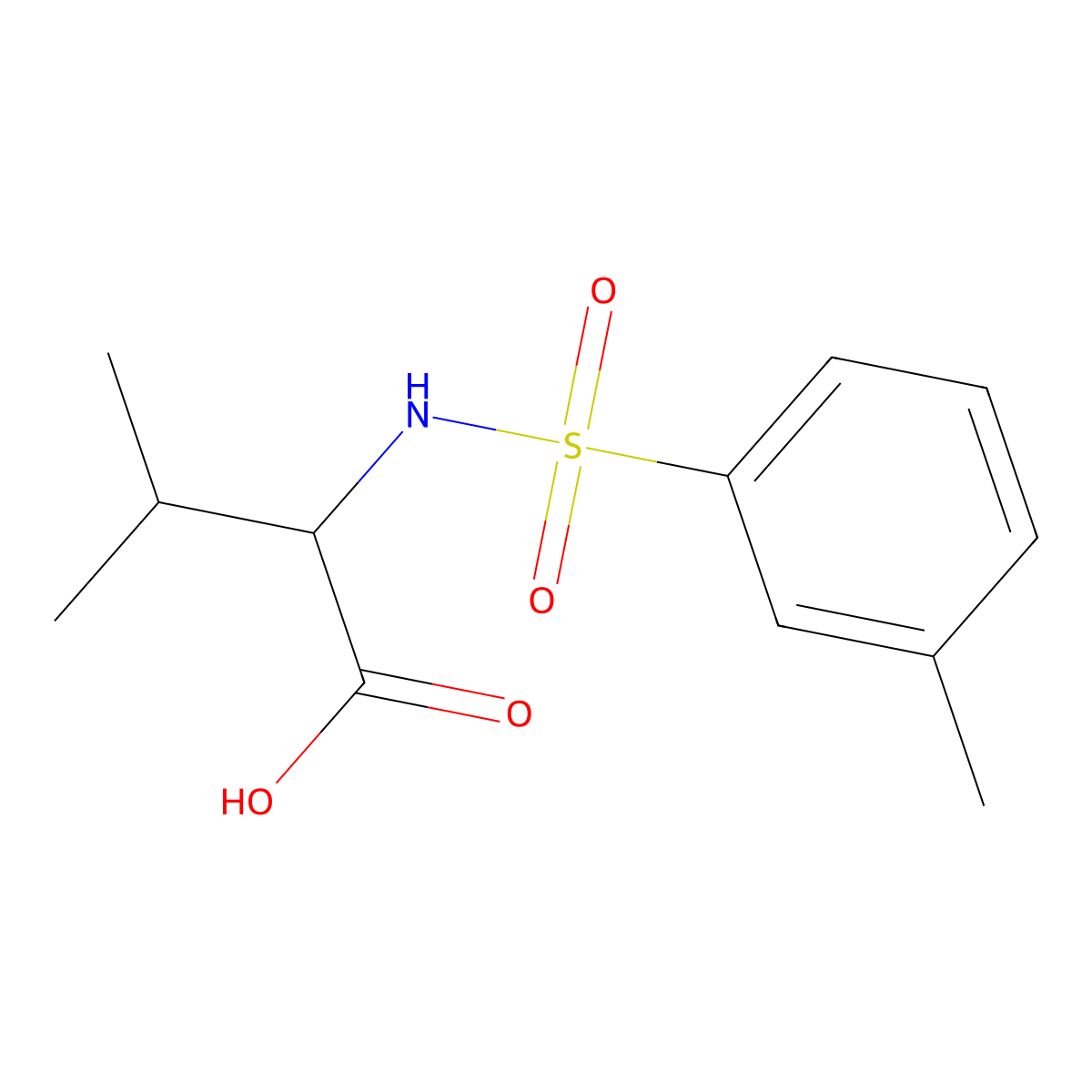 (m-Tolylsulfonyl)valine molecular structure, CAS 1007999-32-7