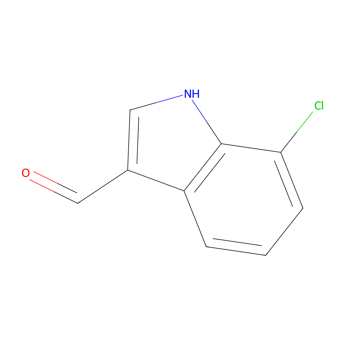 7-chloro-1H-indole-3-carbaldehyde molecular structure, CAS 1008-07-7