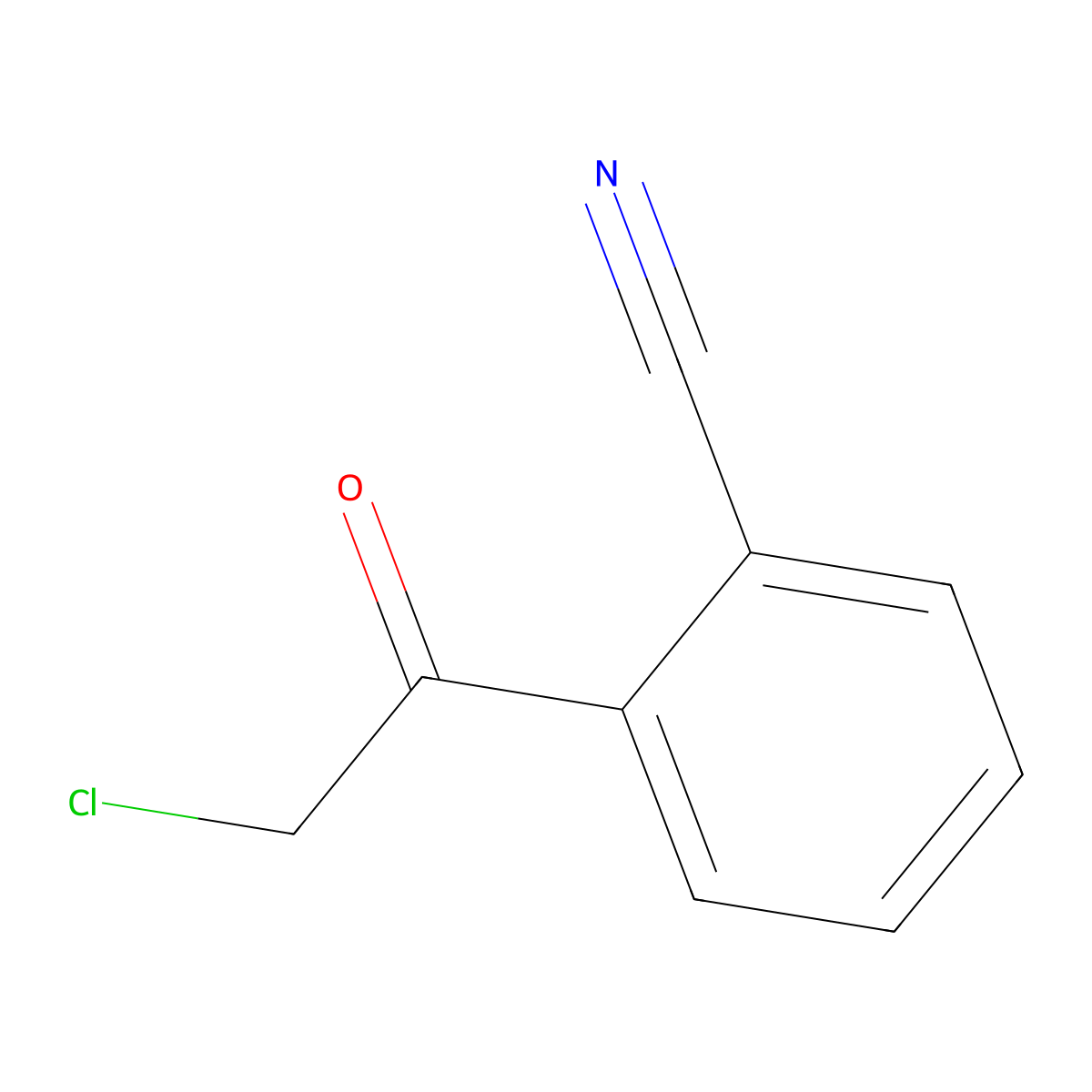 Benzonitrile, o-(chloroacetyl)- molecular structure, CAS 1008-15-7