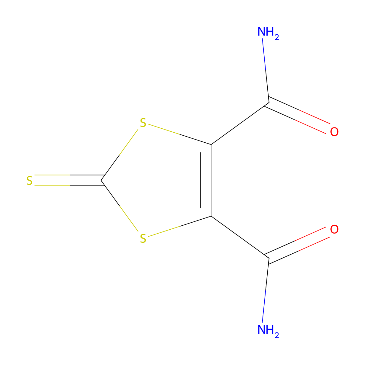 2-Thioxo-1,3-dithiole-4,5-dicarboxamide molecular structure, CAS 1008-61-3