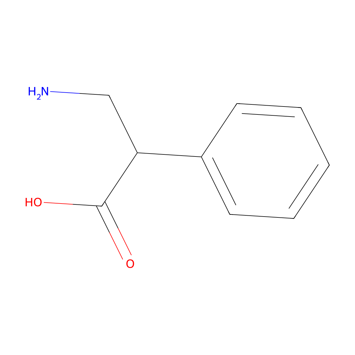(R)-3-Amino-2-phenylpropionic acid molecular structure, CAS 1008-63-5