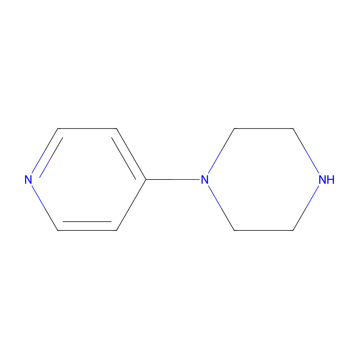 1-(4-Pyridyl)piperazine molecular structure, CAS 1008-91-9