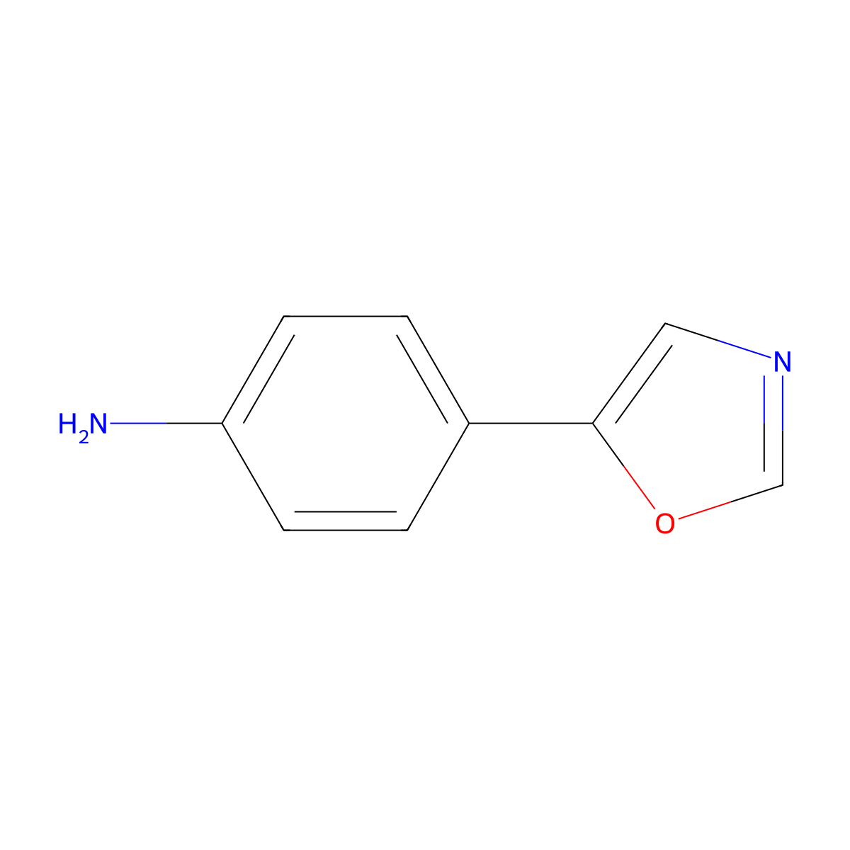 4-(1,3-Oxazol-5-yl)aniline molecular structure, CAS 1008-95-3