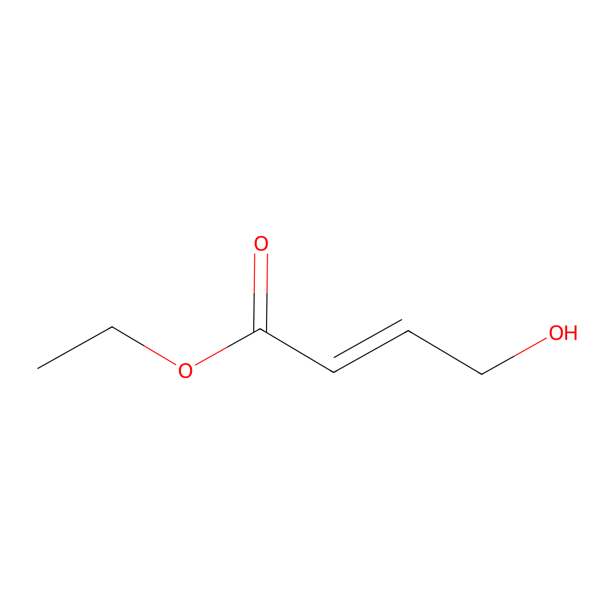 Ethyl 4-hydroxycrotonate molecular structure, CAS 10080-68-9