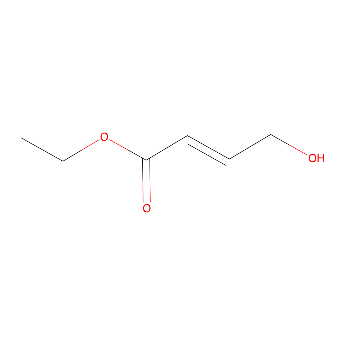 Ethyl 4-hydroxycrotonate molecular structure, CAS 10080-68-9