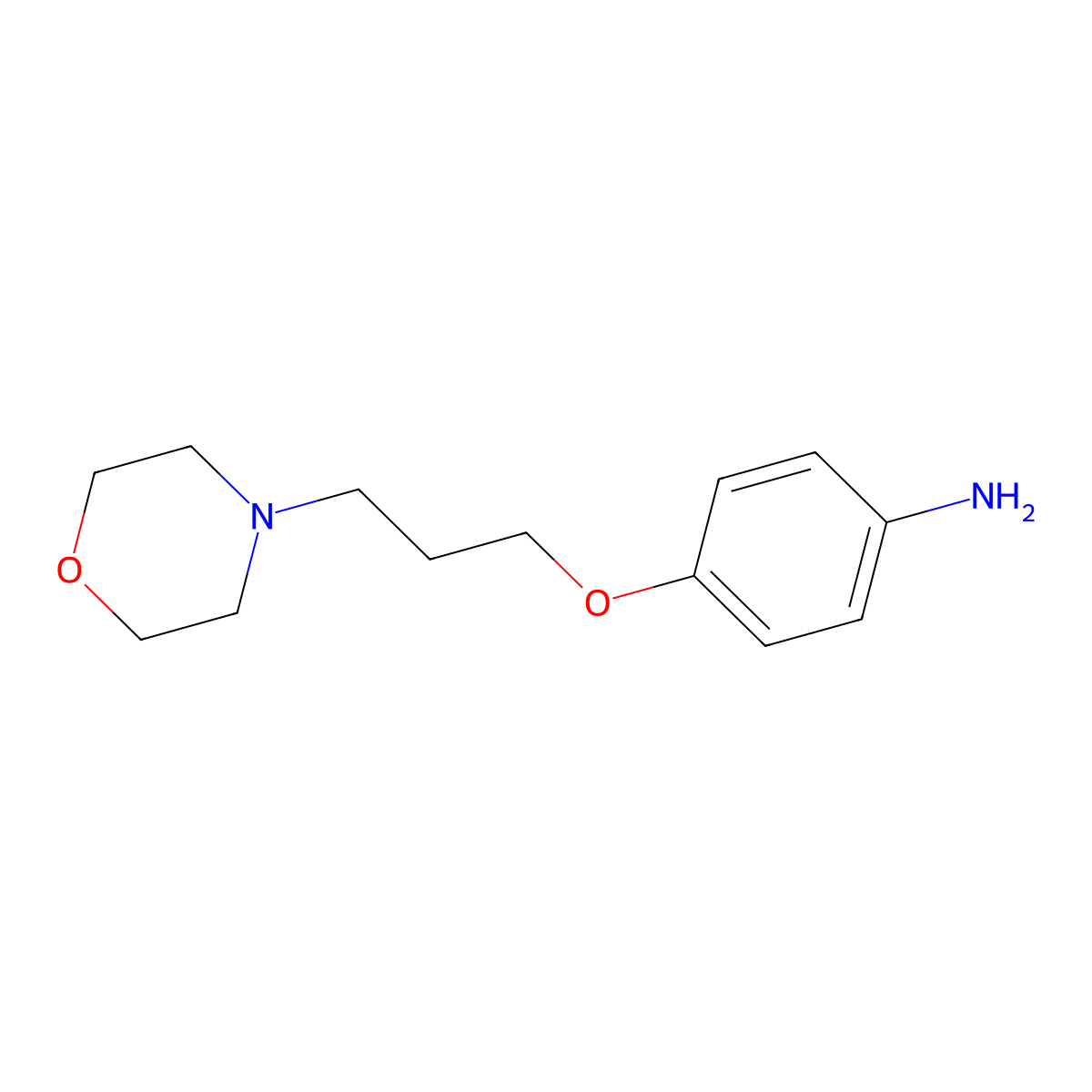 4-(3-Morpholinopropoxy)aniline molecular structure, CAS 100800-40-6