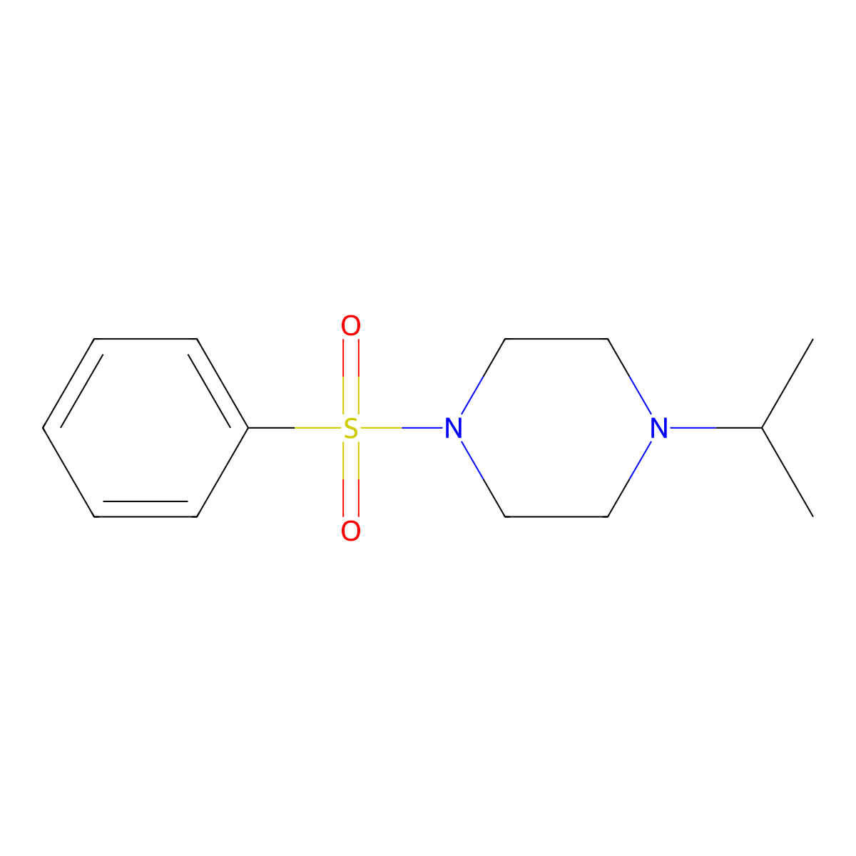 1-(Benzenesulfonyl)-4-propan-2-ylpiperazine molecular structure, CAS 100800-52-0
