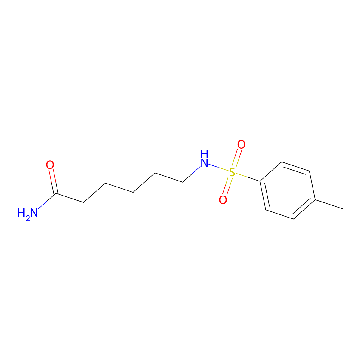Hexanamide, 6-[[(4-methylphenyl)sulfonyl]amino]- molecular structure, CAS 100800-85-9
