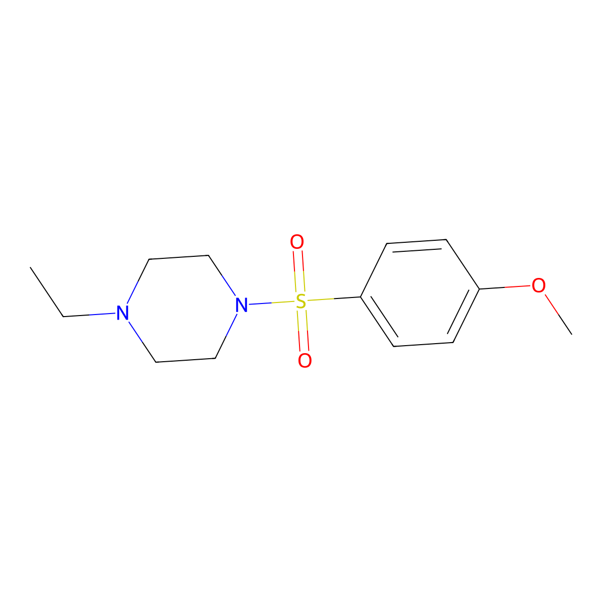 1-Ethyl-4-(4-methoxyphenyl)sulfonylpiperazine molecular structure, CAS 100800-87-1