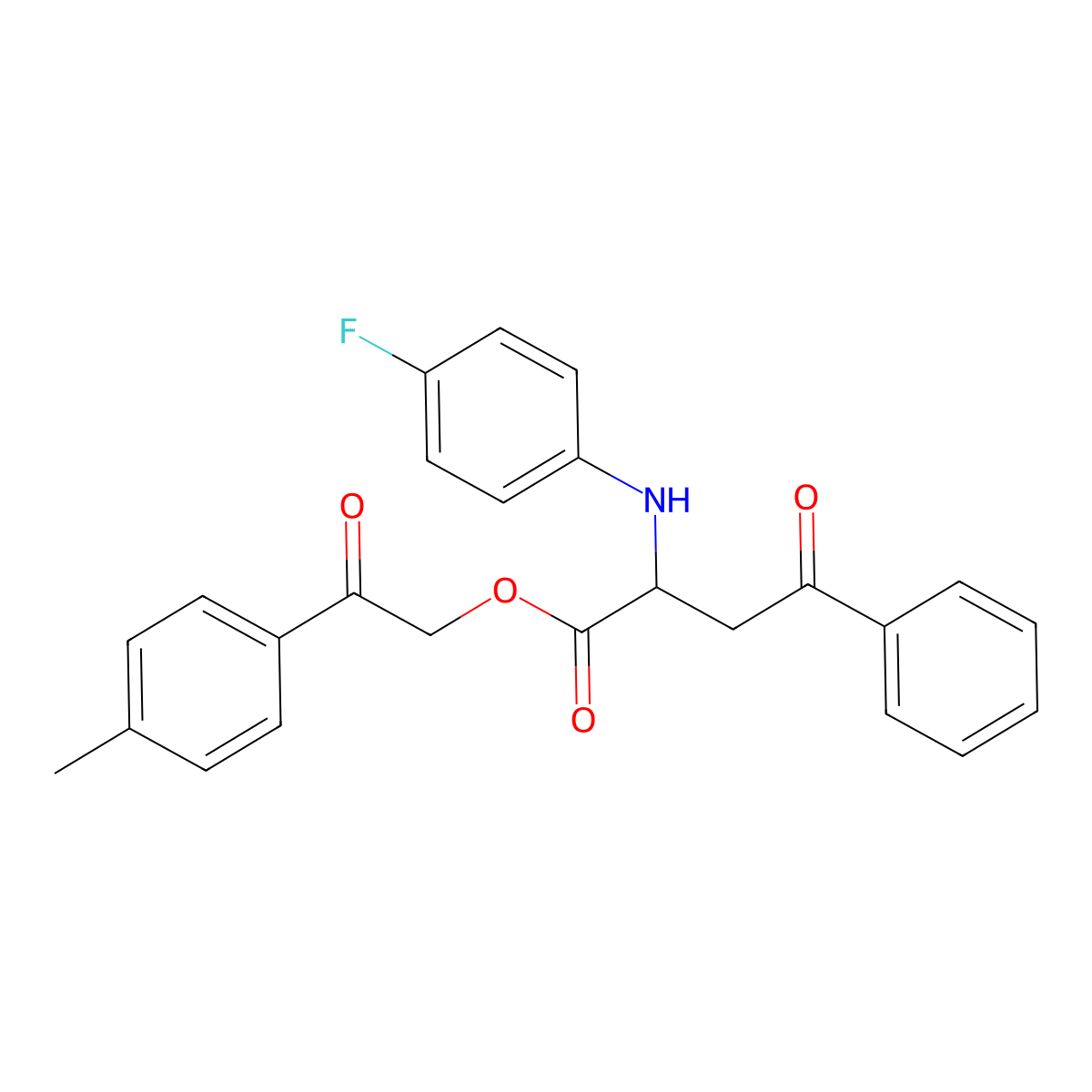 [2-(4-Methylphenyl)-2-oxoethyl] 2-(4-fluoroanilino)-4-oxo-4-phenylbutanoate molecular structure, CAS 1008003-09-5