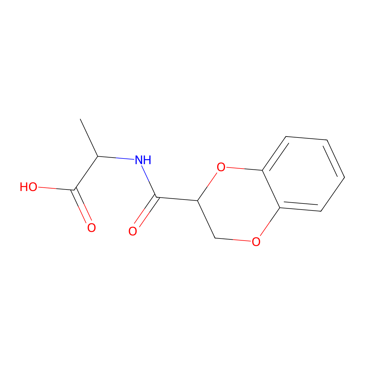 2-[(2,3-Dihydro-benzo[1,4]dioxine-2-carbonyl)-amino]-propionic acid molecular structure, CAS 1008005-65-9